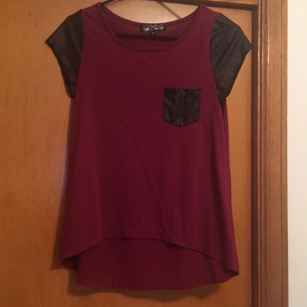Burgundy shirt